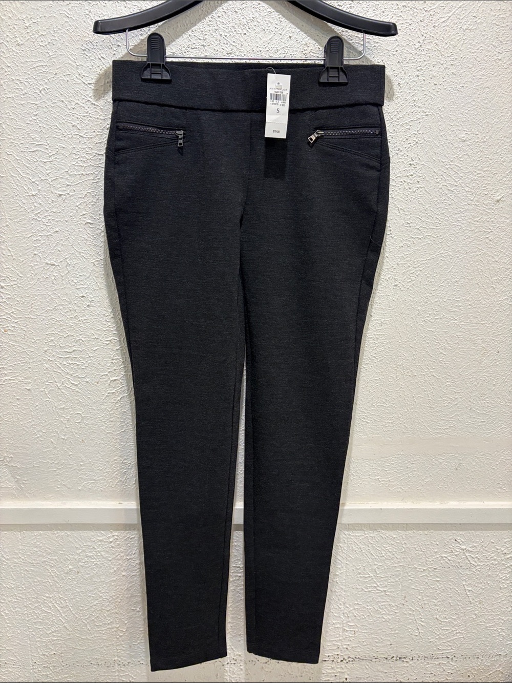 Ann Taylor Dark Charcoal Ponte Ankle Pants
